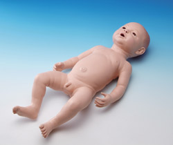 Male doll for babycare, featuring soft silicone skin